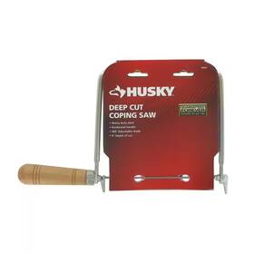 Branded 12228 Husky 6 Inch Coping Saw Precision Cutting With Wooden Handle