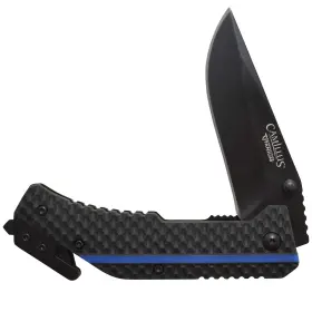 Cam-19653 Camillus Thin Blue Line / 7.75 Inch Overall 3.25 Blade/carbonitride Titanium͐