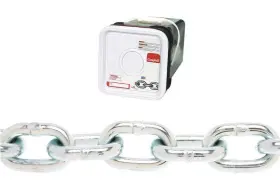 0184636 Campbell Chain Cha Oval Lk Grade 43 High Test 40ft L X 3/8 Silver Carbon Steel