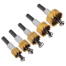 Chgimposs Epc Hol 204 5pcs Hss Hole Saw Kit 16-30mm 5/8-inch To 1-3/16 Inch Cutter Set With