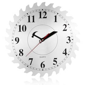 Cigera Hotj063 12 Inch Metal Wall Clock With Circular Saw Blade Dial Handsaw And Hammer Poi