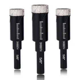 Vvt-071 Dkibbith 3-pack 5/8 Inch Diamond Core Drill Bits Set 16mm Tile For Ceramic Por