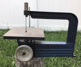 Dunlap 103.0406 Early 1940s Scroll Saw Cast Iron Woodworking Bench Antique Tool