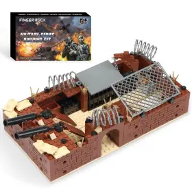 13017 Finger Rock Ww2 Military Base Bunker Trench Building Set 4 In 1 Army Se