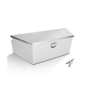 Fsbcgt Ns2213 39 Inch Heavy Duty Aluminum Diamond Plate Tongue Box Tool Chest With Lock And