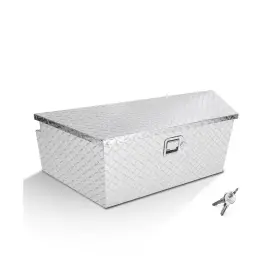 Ns2213 Fsbcgt 39 Inch Heavy Duty Aluminum Diamond Plate Tongue Box Tool Chest With Lock And