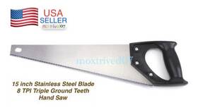 Gz Perfect Life Products 2376452 15 Inch Wood Hand Saw Plastic Handle 8 Tpi Steel Blade For To Cut
