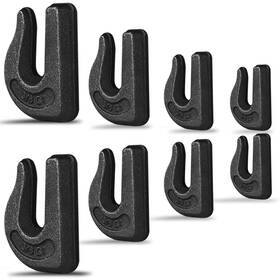 Handrerlee 8p3/8hjzg 8 Pack Weld-on Chain Grab Hooks G70 3/8 Inch Forged Hook Heavy Duty Welda