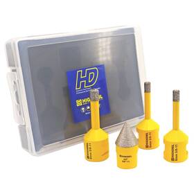 Highdril Hd111904203201 Diamond Drill Bit Set - 4pcs 6/6/8mm 20mm Chamfer Hole