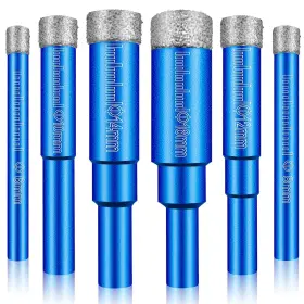 Hp011 Holimax Dry Diamond Drill Bits Set 6 Pcs Small Hole Saw Kit For Granite Marbl