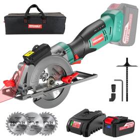Hychika Better Tools For Better Life Dc115 Cordless Circular Saw 18v Mini With 4.0ah Battery 3 Bl