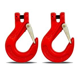 Hyecen 094759776163 2 Pack G80 Clevis Slip Hook 5/16 Inch Heavy Duty Chain Hooks Forged Tow Trailer S