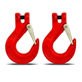 Hyecen 094759776163 2 Pack G80 Clevis Slip Hook 5/16 Inch Heavy Duty Chain Hooks Forged Tow Trailer S