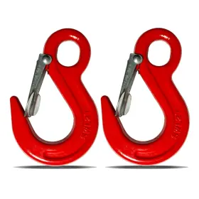Hyecen 747302808902 G80 Clevis Eye Grab Hook 5/16 Inch Heavy Duty Chain Hooks Forged Tow Trailer Safe