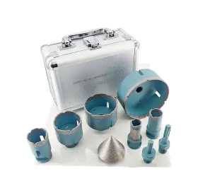 D02025801f1 Jeeynotols 9pcs Dry Diamond Title Drill Set Family Daily Used 25/35/50/65/100mm