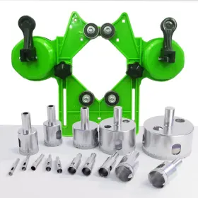 Dhss15pcsg Jinshiba Diamond Hole Saw Set Drill Bits 15pcs Saws 1/4 Inch -2 With Adjus