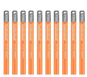 Joeric J055 Orange Dry Diamond Bits Set 10 Pcs 3/16 Inch 5mm Hole Saw Kit With Stora