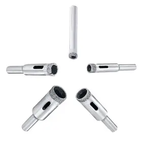 Kang 707025506905 Glass Drill Bit Set 5 Pcs Diamond Bits Hole Saw Bottle Extractor Remover Tool