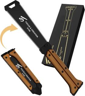 Kerye Ky08 Hand Saw 8 Inch Folding With Double Edges Of 13/14 Tpi Sk5 Blade Wood