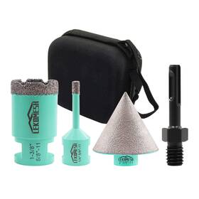 Lekomesh Le2-da-l16 Diamond Core Drill Bits Set Tile Hole Saw Kit Chamfer Bit 5/8 Inch -11 Thr