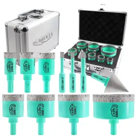 Le2-ga-l01 Lekomesh Diamond Core Drill Bits Set 11pcs Tile Hole Saw Kit Triangle Shank 6/6/8/20/2