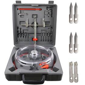 Lunarlipes 710702981292 Adjustable Hole Saw Cutter Kit 1-5/8 Inch To 8 40-200mm Twin Blade Ho