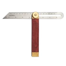 Lyfjxx 105bf-21112406-brown Bevel Gauge Sliding 8 Inch T Angle Finder With Wooden Han
