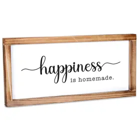 Mainevent 850017071728 Happiness Homemade Inspirational Farmhouse Decor Rustic Wall Art 8x17 Inch