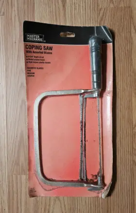 Mmcp9 Master Mechanic 076812300270 Coping Saw Tool With 4 Blades #mmcp9 4.75 Inch Depth Vintage Nos