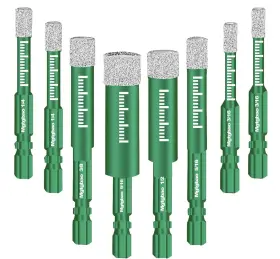 M168 Mgtgbao 8pcs Green Dry Diamond Drill Bits Set Core Bit For Granite Mar