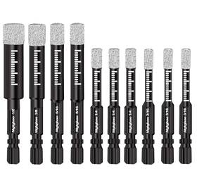 Mgtgbao Mg169 10pcs Black Dry Diamond Drill Bits Set Core Bit For Granite Ma