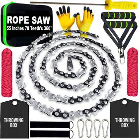 Mian Mu 198715402780 55 Inch High Limb Rope Saw With Dual-sided 70 Teeth Chain Manual Hand Sa