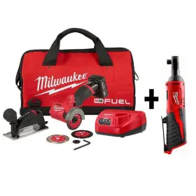 2522-21xc-2457-20 Milwaukee M12 Fuel 12v 3 Inch Lithium-ion Brushless Cordless Cut Off Saw Kit With