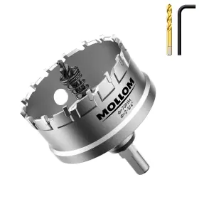 Chs170 Mollom 2-3/4ftft 70mm Heavy Duty Carbide Hole Saw With 2 Pilot Drill Bits Cutt