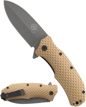 Off-grid Knives 714651934217 - Rapid Fire Stinger Assisted Spear Point Blade Hard Use Bu