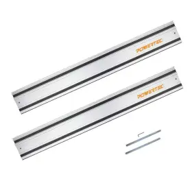 71387  Powertec 110 Inch Aluminum Guide Rail Joining Set For Makita Or Festool Track Saws 2x55 I