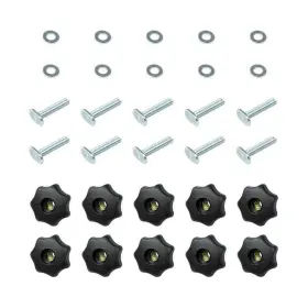 71482 Powertec T-track Knob Kit With 7 Star 5/16 Inch -18 Threaded Bolts And Washers For Wo
