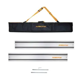71550 Powertec 110 Inch Track Saw Guide Rail Kit For Makita Or Festool 2x55 Rails Wit