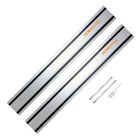 Powertec 71871n 110 Inch Aluminum Track Saw Guide Rail Joining Set For Milwaukee Saws Inclu
