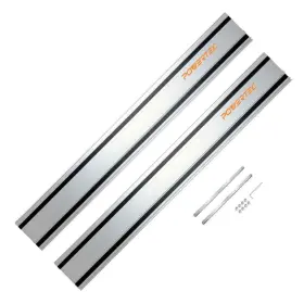 71871n  Powertec 110 Inch Aluminum Track Saw Guide Rail Joining Set For Milwaukee Saws Inclu