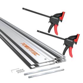 Powertec 72072n 110 Inch Track Saw Guide Rail Joining Set For Makita/festool 2x55 With