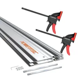 72072n  Powertec 110 Inch Track Saw Guide Rail Joining Set For Makita/festool 2x55 With