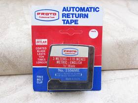Proto 1556me Vintage No. Tape Measure 3 Meters 119 Inches Usa Made Nos