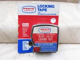 1575lme Proto Vintage No. Tape Measure 3 Meters 119 Inches Usa Made Nos