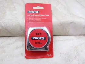 1576l Proto Vintage No. Tape Measure 12 Foot Pkg Date 1985 Usa Made Nos