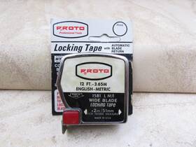 Proto 1581 Vintage No. L M/e Tape Measure 12 Foot 3.65m Usa Made Nos