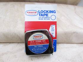 Proto 1584l Vintage No. Tape Measure 25 Foot 3/4 Inch Blade Usa Made Nos