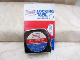 1584l Proto Vintage No. Tape Measure 25 Foot 3/4 Inch Blade Usa Made Nos