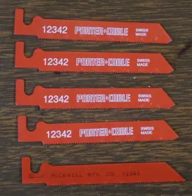 12345 Rockwell/porter Cable 12342 Super Vtg 4 Ea P/cable #12342 And 1 R/well Hook Shank Metal 24s Tpi