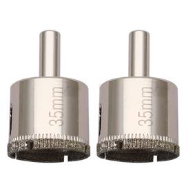 Sipery 610895309647 2pcs Diamond Drill Bits Glass 35mm/1.38inch Hole Saw Bit